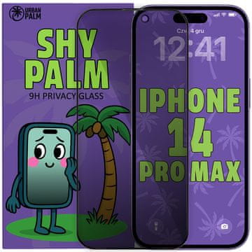 Kaljeno staklo Shy Palm za privatnost za iPhone 14 Pro Max