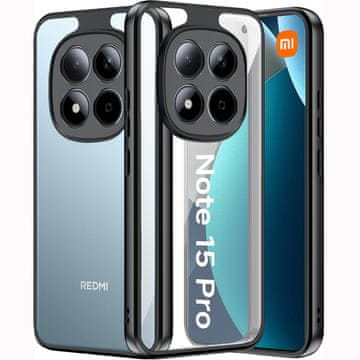 GS Futrola za Xiaomi Redmi Note 15 Pro 4G, Fusion Hybrid, prozirna s crnim okvirom