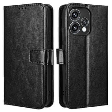 GS Preklopna futrola za Oppo Reno 15, novčanik Crazy Horse, crna