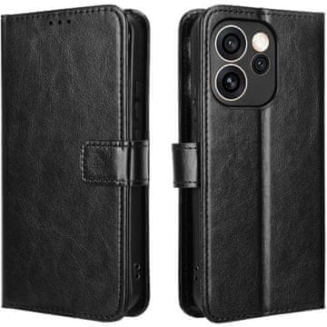 GS Preklopna futrola za Oppo Reno 15 Pro, novčanik Crazy Horse, crna