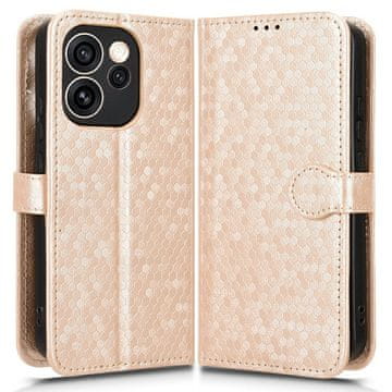 GS Preklopna futrola za Oppo Reno 15 F / 15 FS, novčanik romb, zlatna