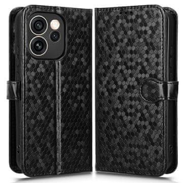GS Preklopna futrola za Oppo Reno 15 F / 15 FS, novčanik u obliku romboidnog uzorka, crna
