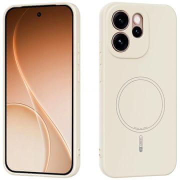 GS Futrola za Oppo Reno 15 Pro, Silikonska Lite, za MagSafe, bijela