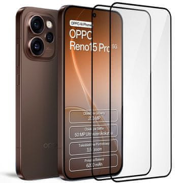 Overboard 2x kaljeno staklo za Oppo Reno 15 Pro, 3D full, staklo za cijeli ekran