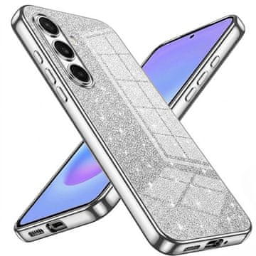 GS Futrola za Samsung Galaxy A57 5G, Glitter Case CamShield, srebrna