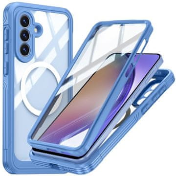 Overboard Futrola za Samsung Galaxy A57 5G, Otporna na udarce, sa staklom, za MagSafe, plava
