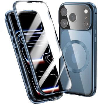 GS Futrola za iPhone 17 Pro Max, magnetsko dvostruko staklo, za MagSafe, plava
