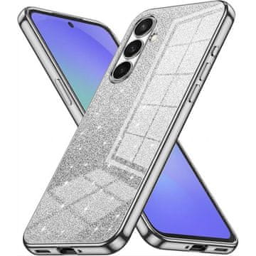 GS Futrola za Samsung Galaxy A37 5G, Glitter Case CamShield, srebrna