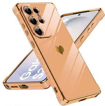 GS Maska za Samsung Galaxy S26 Ultra, elektro srce, pustinjsko zlato