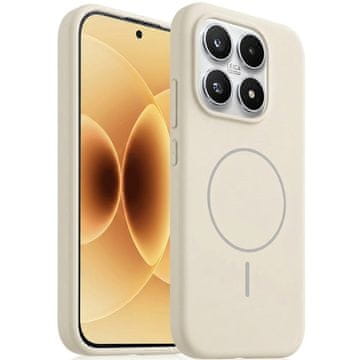 GS Silikonska maskica za Xiaomi 17 - kompatibilna s MagSafeom, otporna na udarce, bijela
