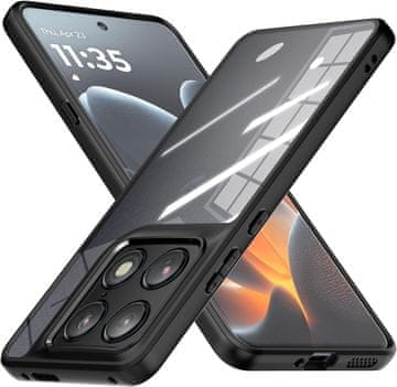 GS Futrola za Motorola Signature, Fusion Hybrid, prozirna s crnim okvirom