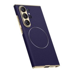 GKK Futrola za Samsung Galaxy S26 Ultra, niklirani prsten od kože, ljubičasta