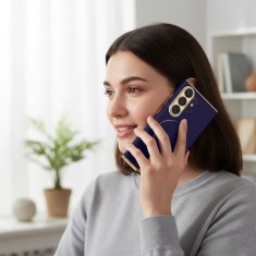GKK Futrola za Samsung Galaxy S26 Ultra, niklirani prsten od kože, ljubičasta