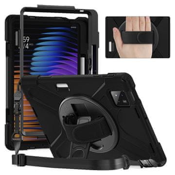 GS Futrola za Xiaomi Pad 8 / 8 Pro / 7 / 7 Pro, oklopljena, rotacija od 360°, crna