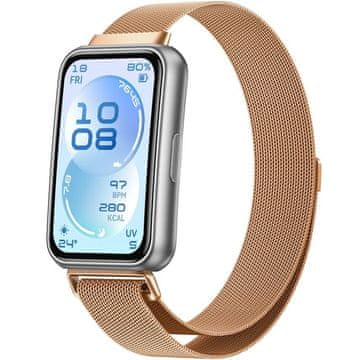 GS Milanska narukvica za Huawei Band 11 / 11 Pro, ružičasto zlato