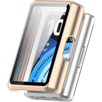 GS 2u1 maskica + kaljeno staklo za Huawei Band 11 Pro, mat roza