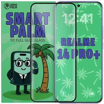 5D Full Glue Smart Palm kaljeno staklo za Realme 14 Pro+ 5G