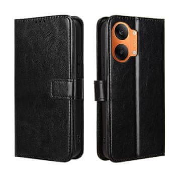 GS Preklopna futrola za Xiaomi Poco X8 Pro Max, novčanik Crazy Horse, crna