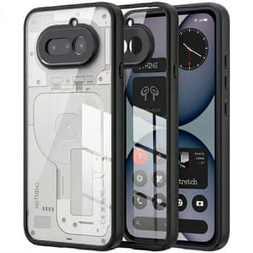 GS Futrola za telefon Nothing (4a), Fusion Hybrid, prozirna s crnim okvirom
