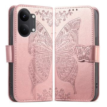 GS Preklopna futrola za Xiaomi Poco X8 Pro Max, leptir, roza