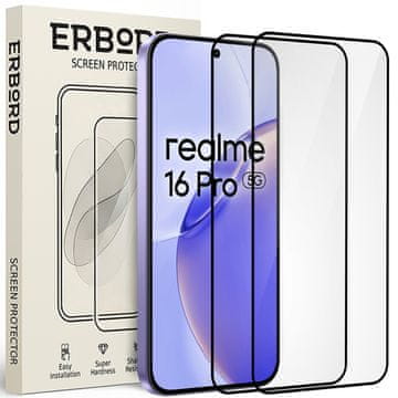 Overboard 2x kaljeno staklo za Realme 16 Pro, 3D full, staklo za cijeli ekran