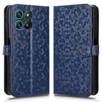 GS Motorola Moto G57 Power Flip maskica, novčanik romboid, plava