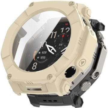GS 2u1 futrola + kaljeno staklo za Amazfit T-Rex Ultra 2, bež