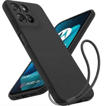 GS Silikonska maskica za Motorola Moto G57 Power, za MagSafe, otporna na udarce, crna
