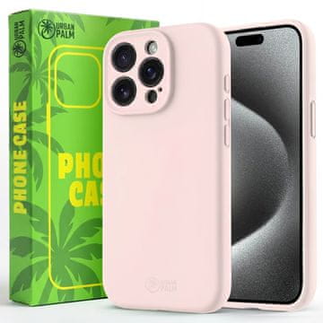 Silikonska maska iPhone 15 Pro Max za MagSafe, puderasto roza
