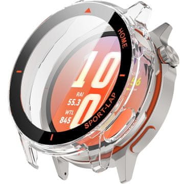 GS 2u1 futrola + kaljeno staklo za Huawei Watch GT Runner 2, prozirna/narančasta