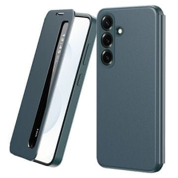GS Kožna maskica s prozorom za Samsung Galaxy A57 5G, zelena