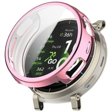 GS 2-u-1 futrola sa zaštitnom folijom za ekran za Amazfit Active 3 Premium, roza