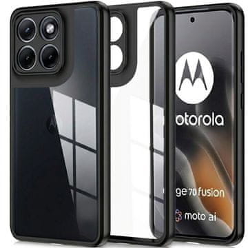 GS Futrola za Motorola Edge 70 Fusion, Fusion Hybrid, prozirna s crnim okvirom