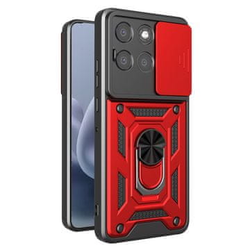 GS Oklopna futrola za Motorola Moto G77 / G67, CamShield Slide, crvena