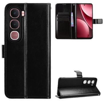 GS Preklopna futrola za Vivo Y31 5G / Y21d, novčanik Crazy Horse, crna