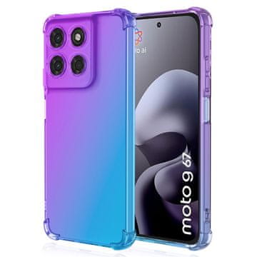 GS Gradientna maskica otporna na udarce za Motorola Moto G77 / G67, ljubičasta / plava