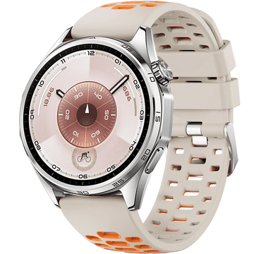 GS Univerzalni silikonski remen 22 mm, bež/narančasti