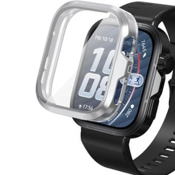 GS 2-u-1 futrola sa zaštitnom folijom za ekran za Huawei Watch Fit 5 Pro, srebrna