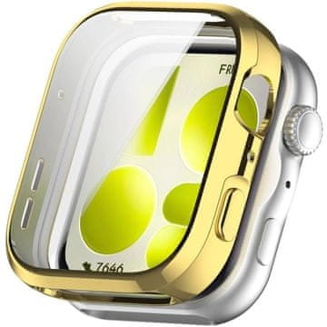 GS 2-u-1 futrola sa zaštitnom folijom za ekran za Huawei Watch Fit 5 Pro, zlatna