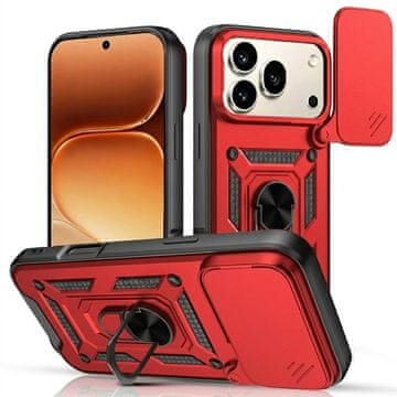 GS Oklopna futrola za Honor 600 Pro, CamShield Slide, crvena
