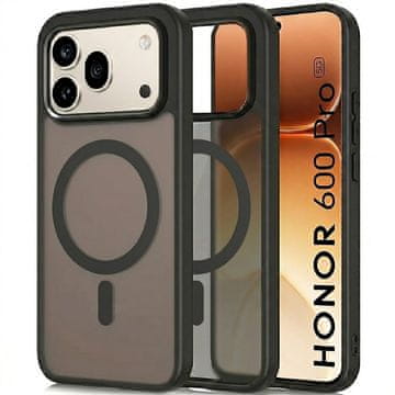 GS Honor 600 Pro maskica, MagSafe, mat maskica, crna