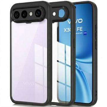 GS Futrola za Vivo X300 FE, Fusion Hybrid, crna s prozirnim okvirom