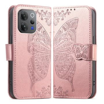 GS Preklopna futrola za Vivo V70, leptir, roza