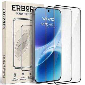 Overboard 2x kaljeno staklo za Vivo V70 5G, 3D full, staklo za cijeli ekran