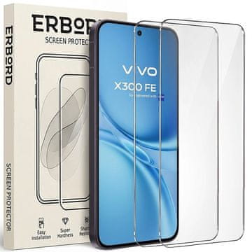 Overboard 2x Kaljeno staklo za Vivo X300 FE, 9H tvrdo staklo, staklo