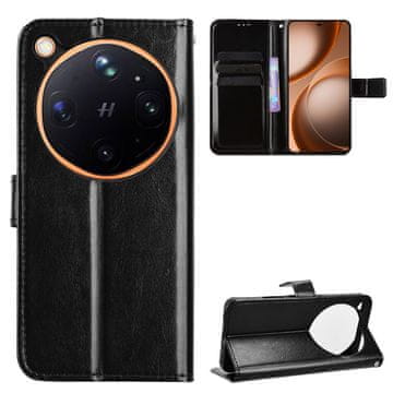 GS Preklopna futrola za Oppo Find X9 Ultra, novčanik Crazy Horse, crna