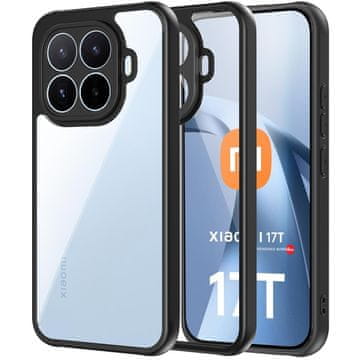 GS Futrola za Xiaomi 17T, Fusion Hybrid, prozirna s crnim okvirom