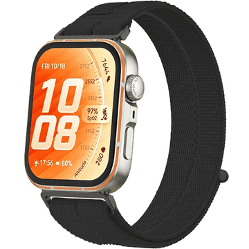 GS Najlonski remen za Huawei Watch Fit 5 Pro / 5 / 4 Pro / 4 / 3, crni