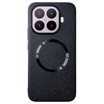GS Futrola za Xiaomi 17T Pro, hibridna koža, za MagSafe, crna