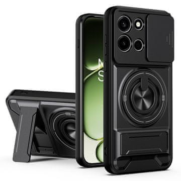 GS OnePlus Nord 6 Armor maska, držač za prsten, s poklopcem za kameru, crna